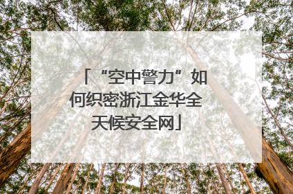 “空中警力”如何织密浙江金华全天候安全网