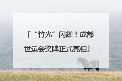 “竹光”闪耀！成都世运会奖牌正式亮相