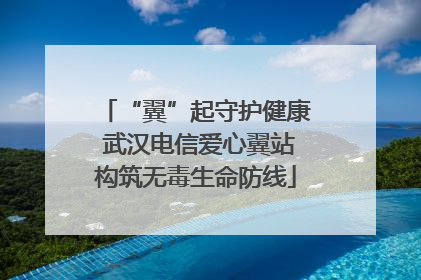 “翼”起守护健康 武汉电信爱心翼站构筑无毒生命防线