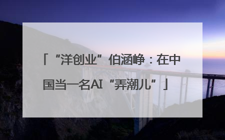 “洋创业”伯涵峥：在中国当一名AI“弄潮儿”
