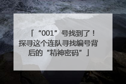 “001”号找到了！探寻这个连队寻找编号背后的“精神密码”