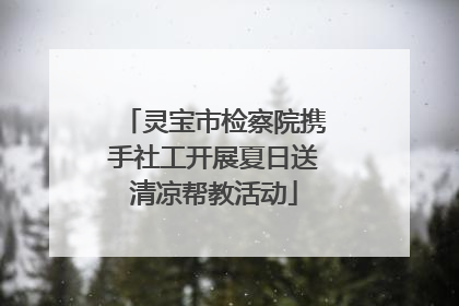 灵宝市检察院携手社工开展夏日送清凉帮教活动