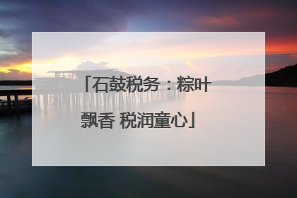 石鼓税务：粽叶飘香 税润童心