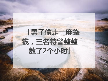 男子偷走一麻袋钱，三名特警整整数了2个小时