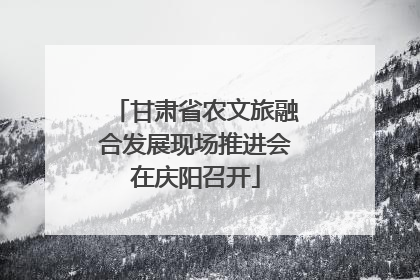 甘肃省农文旅融合发展现场推进会在庆阳召开