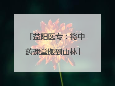 益阳医专：将中药课堂搬到山林
