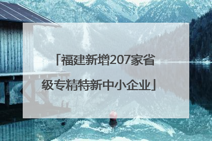 福建新增207家省级专精特新中小企业