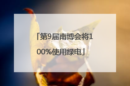 第9届南博会将100%使用绿电