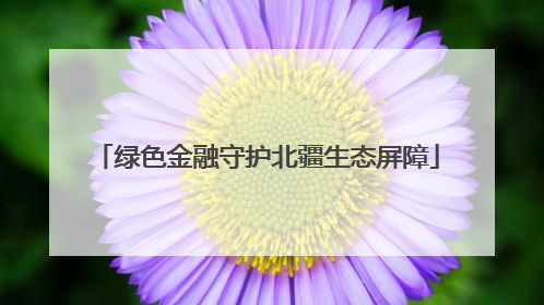 绿色金融守护北疆生态屏障