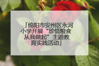 绵阳市安州区永河小学开展“珍惜粮食 从我做起”主题教育实践活动