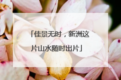 佳景无时，新洲这片山水随时出片