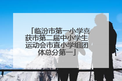 临汾市第一小学喜获市第二届中小学生运动会市直小学组团体总分第一