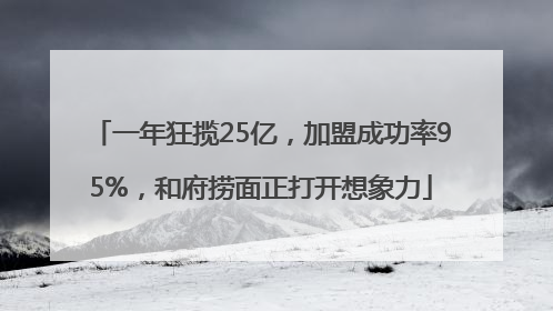 一年狂揽25亿，加盟成功率95%，和府捞面正打开想象力