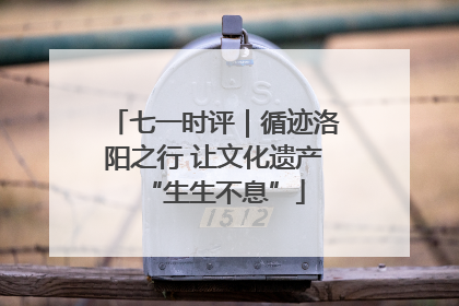 七一时评｜循迹洛阳之行 让文化遗产“生生不息”