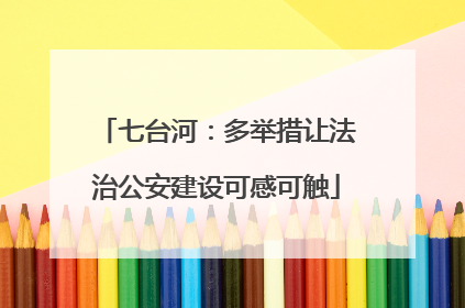 七台河：多举措让法治公安建设可感可触