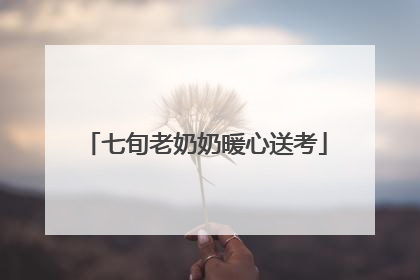 七旬老奶奶暖心送考