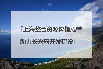上海整合资源攥指成拳助力长兴岛开发建设