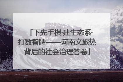 下先手棋·建生态系·打数智牌——河南文旅热背后的社会治理答卷