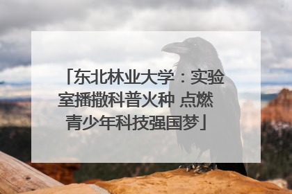 东北林业大学：实验室播撒科普火种 点燃青少年科技强国梦