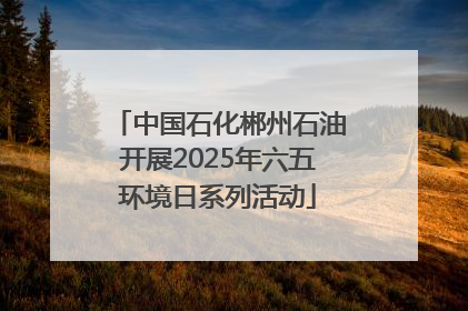 中国石化郴州石油开展2025年六五环境日系列活动