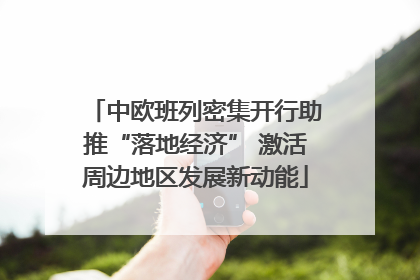 中欧班列密集开行助推“落地经济” 激活周边地区发展新动能