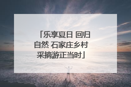 乐享夏日 回归自然 石家庄乡村采摘游正当时