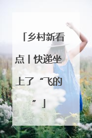 乡村新看点丨快递坐上了“飞的”