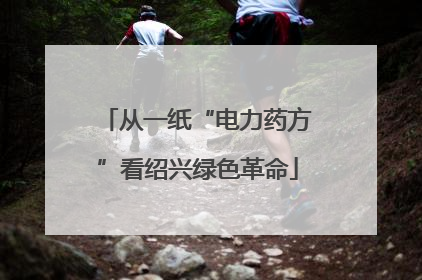 从一纸“电力药方”看绍兴绿色革命