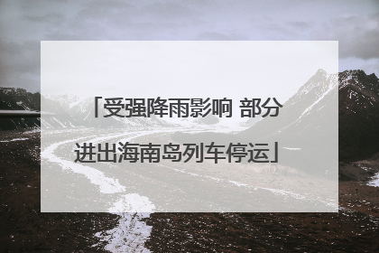 受强降雨影响 部分进出海南岛列车停运