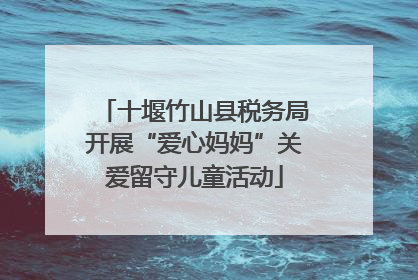 十堰竹山县税务局开展“爱心妈妈”关爱留守儿童活动