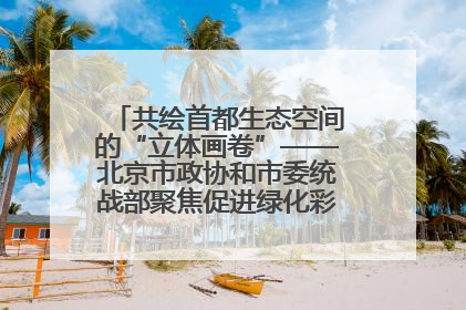 共绘首都生态空间的“立体画卷”——北京市政协和市委统战部聚焦促进绿化彩化美化生态空间建设联合协商议政