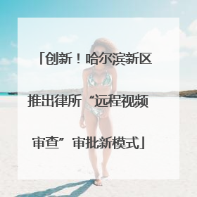 创新！哈尔滨新区推出律所“远程视频审查”审批新模式
