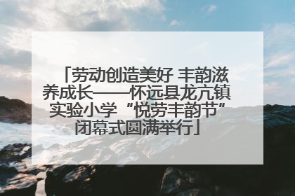 劳动创造美好 丰韵滋养成长——怀远县龙亢镇实验小学“悦劳丰韵节”闭幕式圆满举行