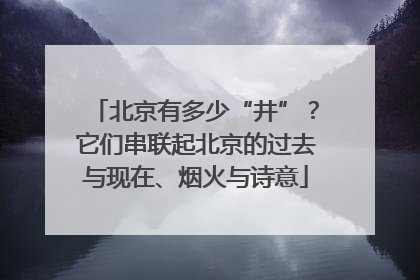 北京有多少“井”？它们串联起北京的过去与现在、烟火与诗意