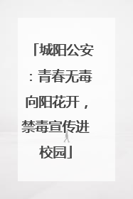 城阳公安：青春无毒向阳花开，禁毒宣传进校园