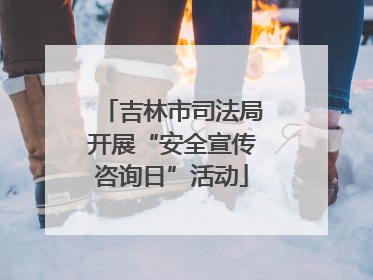 吉林市司法局开展“安全宣传咨询日”活动