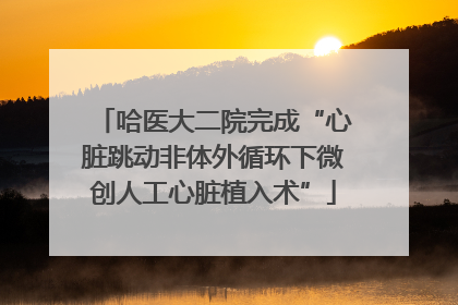 哈医大二院完成“心脏跳动非体外循环下微创人工心脏植入术”