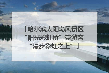哈尔滨太阳岛风景区“阳光彩虹桥”带游客“漫步彩虹之上”