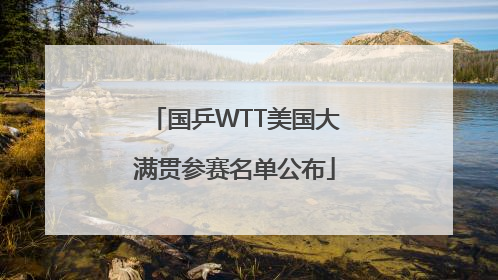 国乒WTT美国大满贯参赛名单公布