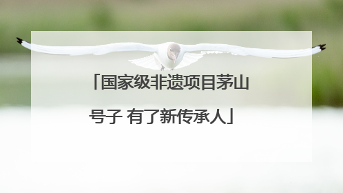 国家级非遗项目茅山号子 有了新传承人
