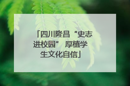 四川隆昌“史志进校园” 厚植学生文化自信