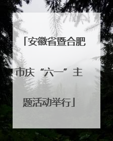 安徽省暨合肥市庆“六一”主题活动举行