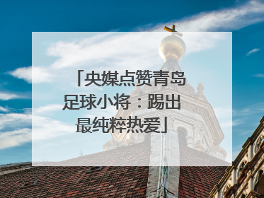 央媒点赞青岛足球小将：踢出最纯粹热爱