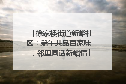 徐家楼街道新峪社区：端午共品百家味，邻里同话新峪情