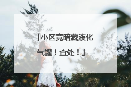 小区竟暗藏液化气罐！查处！