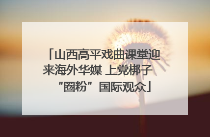 山西高平戏曲课堂迎来海外华媒 上党梆子“圈粉”国际观众