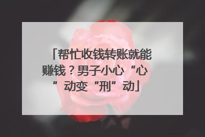 帮忙收钱转账就能赚钱？男子小心“心”动变“刑”动