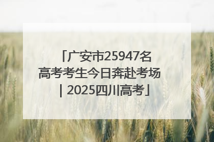 广安市25947名高考考生今日奔赴考场｜2025四川高考