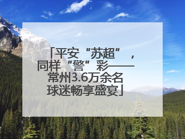 平安“苏超”，同样“警”彩——常州3.6万余名球迷畅享盛宴