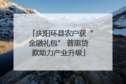 庆阳环县农户获“金融礼包” 普惠贷款助力产业升级